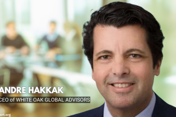 Andre Hakkak, Co-founder & Chief Executive Officer of White Oak Global Advisors, promoting sustainable finance and innovative investments.